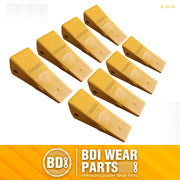 BDI Wear Parts Assembly Adapter 119-3204 Bolt On Shank / 1U3202 Excavator Bucket Teeth/Pins 8E6208 Retainers 8E6209, Caterpillar Bucket Tooth J200 Series - 8 Set