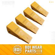 BDI Wear Parts Assembly Adapter 119-3204 Bolt On Shank / 1U3202 Excavator Bucket Teeth/Pins 8E6208 Retainers 8E6209, Caterpillar Bucket Tooth J200 Series - 4 Set