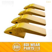 BDI Wear Parts Assembly U43792 Bucket Tooth Adapter, 230S Bucket Teeth with TF23P Flex Pins Weld on Bucket Teeth for 23 & 230 Series Skid Steer Loaders and Excavators- 4PK