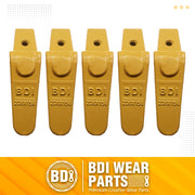 BDI Wear Parts Assembly 230X156 Backhoe Shank / X156T Bucket Teeth / P156 Flex Pin Bobcat Skid Steer Caterpillar Style for Mini Excavator - 5 Set