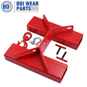 BDI Wear Parts Forklift Lifting Hook 6600lbs Capacity Forklift Lifting Hoist Red Forklift Mobile Crane with Swivel Hook and Two Large T-Screws