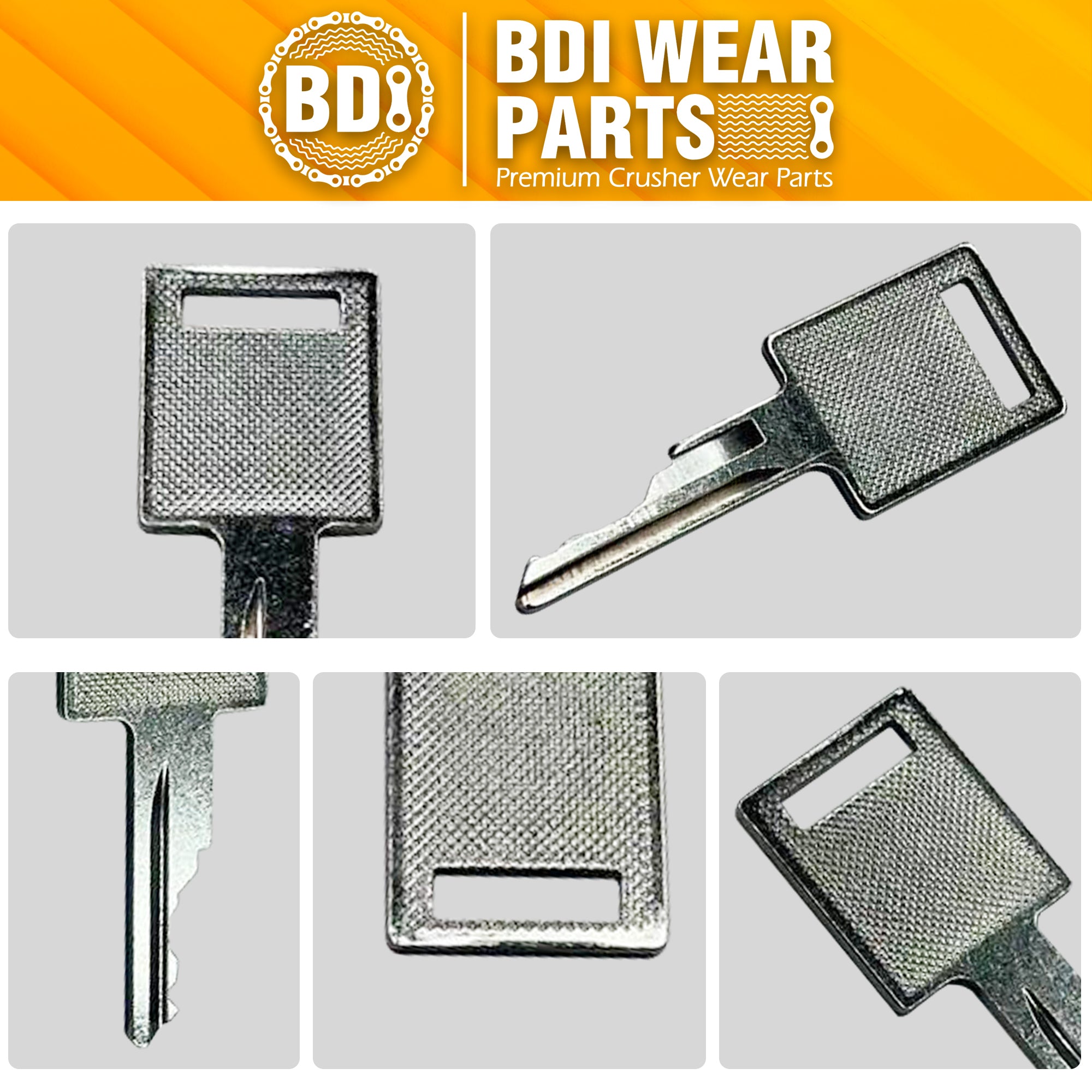 BDI wear parts 6693241-5 Ignition Key Compatible with Bobcat Skid-Steer Loader S530 S550 S570 S650 S590 S630 S750 S770 S850 A220 A300 T110 T140 T180 T190 T200 T250 T300 T320 T450 T550 T590