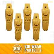 BDI Wear Parts Assembly 230X156 Backhoe Shank / X156WTL Bucket Teeth / P156 Flex Pin Bobcat Skid Steer Caterpillar Style for Mini Excavator - 5 Set
