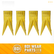 BDI Wear Parts Assembly Adapter 119-3204 Bolt On Shank / 1U3202WTL Excavator Bucket Teeth/Pin 8E6208 Retainer 8E6209, Caterpillar Bucket Tooth J200 Series - 4 Set