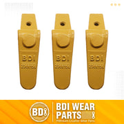 BDI Wear Parts Assembly 230X156 Backhoe Shank / X156WTL Bucket Teeth / P156 Roll Pins Bobcat Skid Steer Caterpillar Style for Mini Excavator - 3 Set