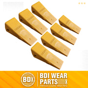 BDI Wear Parts Assembly Adapter 119-3204 Bolt On Shank / 1U3202 Excavator Bucket Teeth/Pins 8E6208 Retainers 8E6209, Caterpillar Bucket Tooth J200 Series - 7 Set