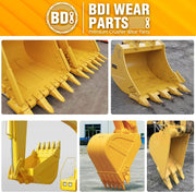 BDI Wear Parts 6737322Y, Assembly Bobcat Style Bucket Teeth 6737325 / Adapter 6737324 / Flex Pin 6737326/ Bolt and Nut (8 Set)