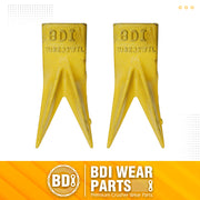 BDI Wear Parts Assembly Adapter 119-3204 Bolt On Shank / 1U3202WTL Excavator Bucket Teeth/Pin 8E6208 Retainer 8E6209, Caterpillar Bucket Tooth J200 Series - 2 Set