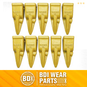 BDI Wear Parts Assembly Adapter 119-3204 Bolt On Shank / 1U3202TL Excavator Bucket Teeth/Pin 8E6208 Retainer 8E6209, Caterpillar Bucket Tooth J200 Series - 10 Set