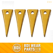 BDI Wear Parts 1U3202 Excavator Bucket Teeth, Caterpillar Bucket Tooth Takes Pins 8E6208 and Retainers 8E6209 for J200 Series - 4 Set