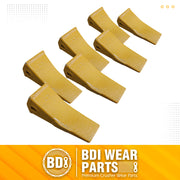 BDI Wear Parts Assembly U43792 Bucket Tooth Adapter +23 230 Bucket Teeth with TF23P Flex Pins Weld on Bucket Teeth for 23 & 230 Series Skid Steer Loaders and Excavators- 7PK