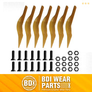 BDI Wear Parts 132-4720 1324720 Bucket Teeth for Caterpillar Aftermarket Teeth fit Skidsteer CAT Loaders Excavators w/Bolts and Nuts - 7PK