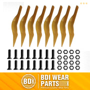 BDI Wear Parts 132-4720 1324720 Bucket Teeth for Caterpillar Aftermarket Teeth fit Skidsteer CAT Loaders Excavators w/Bolts and Nuts - 8PK