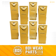 BDI Wear Parts Bucket Teeth for Skid Steering and Small excavators, X156S Bucket Teeth + P156 Roll Pins (8 PACK)