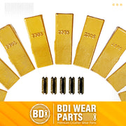 BDI Wear Parts 23 230 Series 230S Bucket Teeth Replacement Teeth for Bobcat Bucket Tooth with 23p Flex Pin for Hensley Excavator - 10 Pack