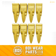 BDI Wear Parts Assembly Adapter 119-3204 Bolt On Shank / 1U3202TL Excavator Bucket Teeth/Pin 8E6208 Retainer 8E6209, Caterpillar Bucket Tooth J200 Series - 8 Set