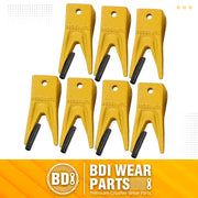 BDI Wear Parts X156WTL Twin Tiger Hensley Style Bucket Teeth with P156 Flex Pins - 7 Pack