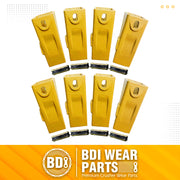 8 Pack 6737325 Bobcat Style Dirt Digging Bucket Teeth/Tooth with 6737326 Flex Pins