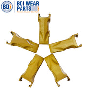 BDI Wear Parts 5 Pack V17SYL Esco Style Dirt Bucket Teeth with V17PN Set Series Digging Tooth for Excavator Backhoe Loader