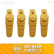 BDI Wear Parts Assembly 230X156 Backhoe Shank / X156S Bucket Teeth / P156 Flex Pins Bobcat Skid Steer Caterpillar Style for Mini Excavator - 4 Set