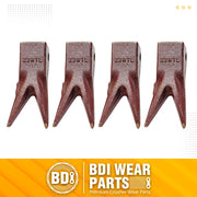 BDI Wear Parts Assembly U43792 Bucket Tooth Adapter +23 23WTL Bucket Teeth with TF23P Flex Pins/Weld on Bucket Teeth Compatible with Hensley Excavator - 4 Set