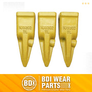 BDI Wear Parts Assembly Adapter 119-3204 Bolt On Shank / 1U3202TL Excavator Bucket Teeth/Pin 8E6208 Retainer 8E6209, Caterpillar Bucket Tooth J200 Series - 3 Set