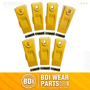 7 Pack 6737325 Bobcat Style Dirt Digging Bucket Teeth/Tooth with 6737326 FlexPins