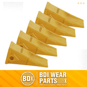 BDI Wear Parts 5 Pack Bucket Teeth 1U3352 Pins 8E6358 8E6359 Fits for Tractor Bucket Teeth Pins Retailers Excavator Caterpillar