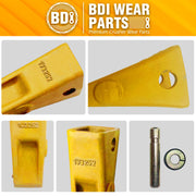 5 - CAT Style Backhoe/Loader Bucket Dirt Teeth w pins & retainers - 1U3252