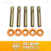 BDI Wear Parts 1U3252TL Backhoe Bucket Teeth (5 Pack) Caterpillars J250 with Pins for Mini Excavator Buckets