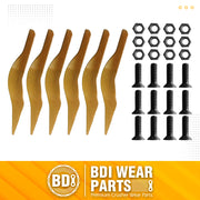 BDI Wear Parts 132-4720 1324720 Bucket Teeth for Caterpillar Aftermarket Teeth fit Skidsteer CAT Loaders Excavators w/Bolts and Nuts - 6PK