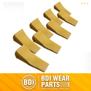 BDI Wear Parts Assembly U43792 Bucket Tooth Adapter +23 230 Bucket Teeth with TF23P Flex Pins Weld on Bucket Teeth for 23 & 230 Series Skid Steer Loaders and Excavators- 8PK