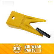 BDI Wear Parts X156WTL Twin Tiger Hensley Style Bucket Teeth with P156 Flex Pin - 1 Pack