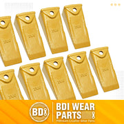 BDI Wear Parts 10 Pack X156 Dirt Bucket Teeth Hensley Style with 10 P156 Roll Pins for Skid Steer and Mini Excavators Fits 156 Series