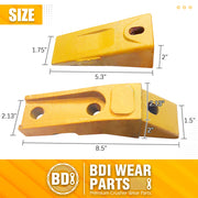 BDI wear Parts 6737322Y Assembly Bobcat Style 6767325 Bucket Teeth/ 6737324 Adapter/ 6737326 Felx Pin/Bolt and Nut (10)