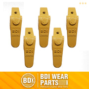BDI Wear Parts Assembly 230X156 Backhoe Shank / X156S Bucket Teeth / P156 Flex Pin Bobcat Skid Steer Caterpillar Style for Mini Excavator - 5 Set