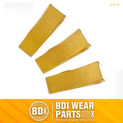 BDI WEAR PARTS 230SP Casting Backhoe Bucket Teeth with TF23P Flex Pins for 23 & 230 Series Skid Steer Loaders and Excavators - 3PK