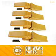 BDI Wear Parts Assembly U43792 Bucket Tooth Adapter +23 230 Bucket Teeth with TF23P Flex Pins Weld on Bucket Teeth for 23 & 230 Series Skid Steer Loaders and Excavators- 4PK