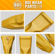 BDI Wear Parts Cat Bucket Teeth Combination of 1U3252RC Caterpillars J250 Hensley Style Buckets Teeth with Pins - 5 Pack