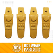 BDI Wear Parts Assembly 230X156 Backhoe Shank / X156WTL Bucket Teeth / P156 Roll Pins Bobcat Skid Steer Caterpillar Style for Mini Excavator - 4 Set