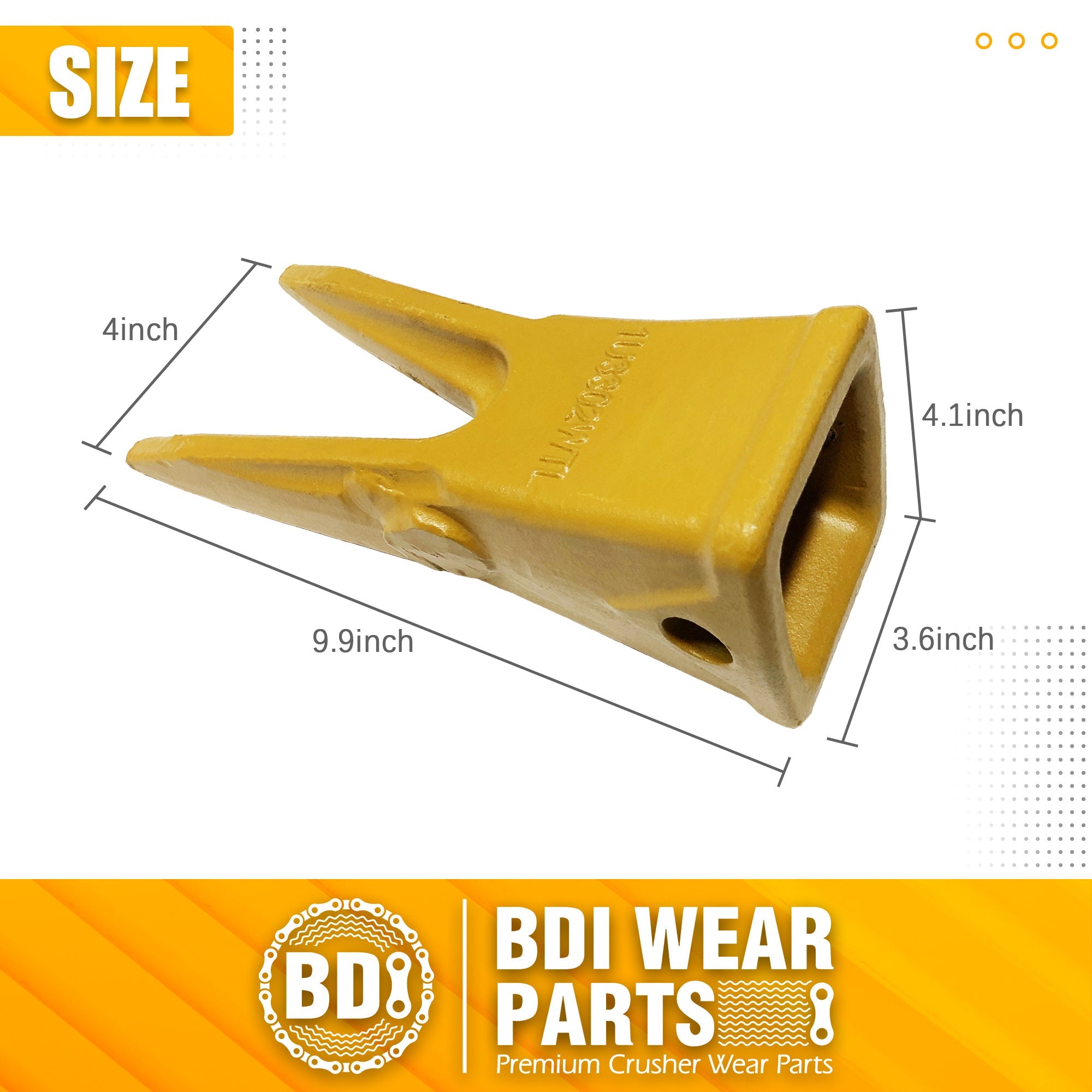 BDI Wear Parts Twin Tiger 1U3302WTL (5 Pack) Bucket Teeth Cat Caterpillar J300 Bucket Rock Tooth for Excavator