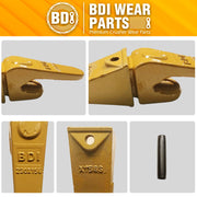 BDI Wear Parts Assembly 230X156 Backhoe Shank / X156S Bucket Teeth / P156 Flex Pin Bobcat Skid Steer Caterpillar Style for Mini Excavator - 5 Set
