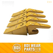 BDI Wear Parts Assembly 230X156 Backhoe Shank / X156S Bucket Teeth / P156 Flex Pins Bobcat Skid Steer Caterpillar Style for Mini Excavator - 4 Set