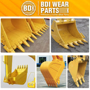 BDI Wear Parts Company Yellow X156L Long Bucket Teeth + P156 Roll Pin for Hensley Style for Skid Steer and Mini Excavators - 1 Pack
