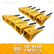 BDI Wear Parts X156WTL Twin Tiger Hensley Style Bucket Teeth with P156 Flex Pins - 10 Pack