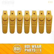 BDI Wear Parts Assembly 230X156 Backhoe Shank / X156WTL Bucket Teeth / P156 Roll Pins Bobcat Skid Steer Caterpillar Style for Mini Excavator - 7 Set