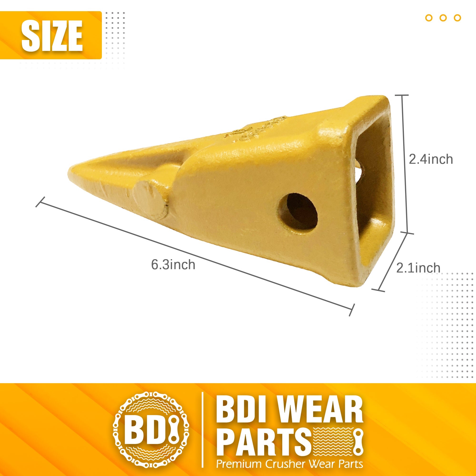 BDI Wear Parts 1U3202TL Hensley Style Bucket Teeth for Excavator Buckets Caterpillars Tractor Bucket Teeth for Skid Steer Loader Bucket (10 Pack)