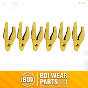 BDI Wear Parts Assembly Adapter 119-3204 Bolt On Shank / 1U3202TL Excavator Bucket Teeth/Pin 8E6208 Retainer 8E6209, Caterpillar Bucket Tooth J200 Series - 6 Set