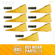 7 Pack 6737325 Bobcat Style Dirt Digging Bucket Teeth/Tooth with 6737326 FlexPins