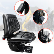 BDI Wear Parts Universal Adjustable Tractor Suspension Seat Waffle Style with Safety Belt,Tilt Fits for, Fits Forklift Riding Garden Lawn Mower John Deere Fiat Ford Kubota